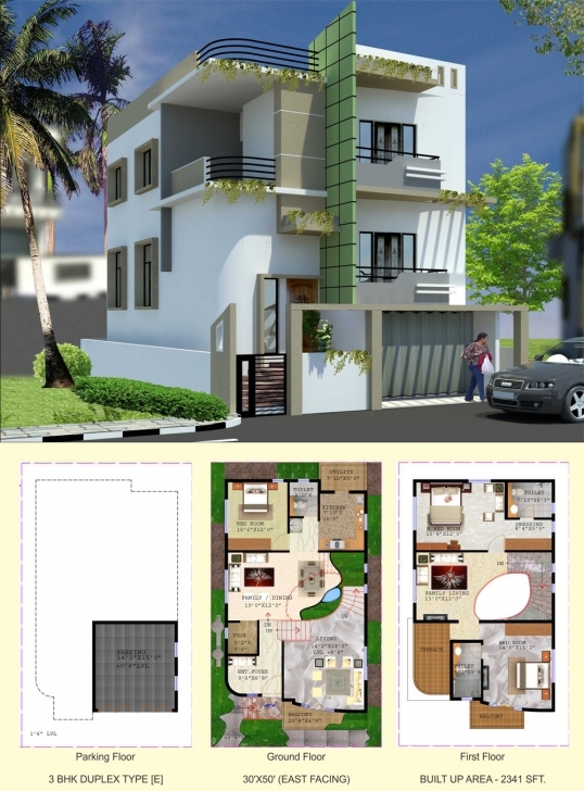Brilliant Floor Plan - Balaboomi City 30 X 40 Duplex House Plans East Facing Picture