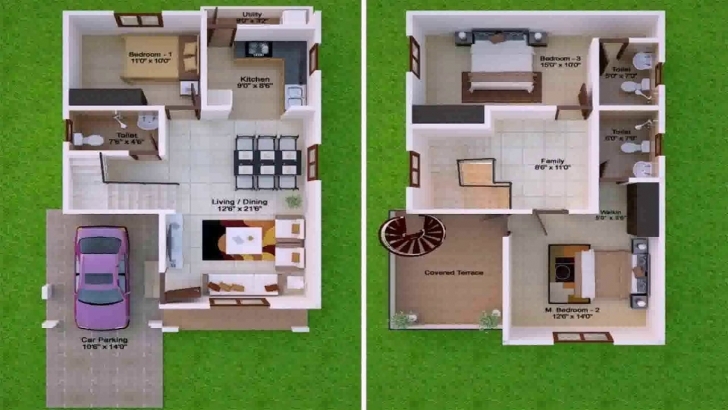 Brilliant House Plan Design 15 X 45 - Youtube 15*45 Duplex House Plan Image