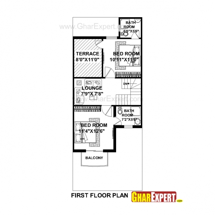 Brilliant House Plan For 20 Feet By 50 Feet Plot (Plot Size 111 Square Yards House Plan For 20 Feet By 50 Feet Plot Photo