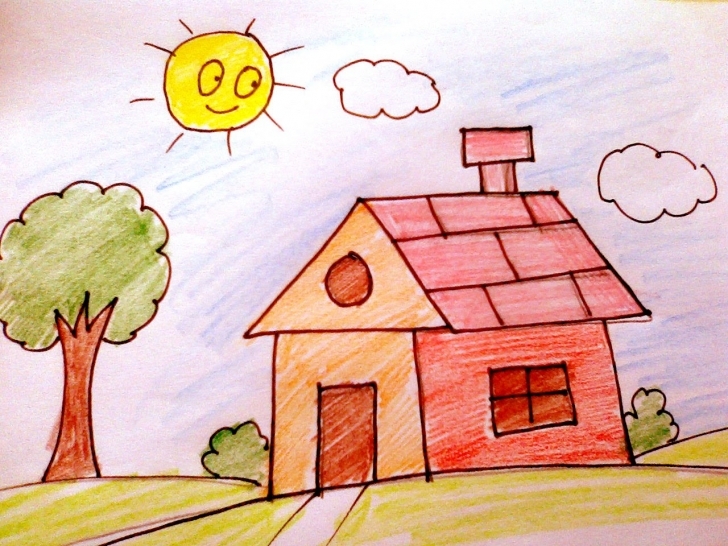 Brilliant How To Draw A House For Kids - Youtube How To Draw Home For Kids Picture
