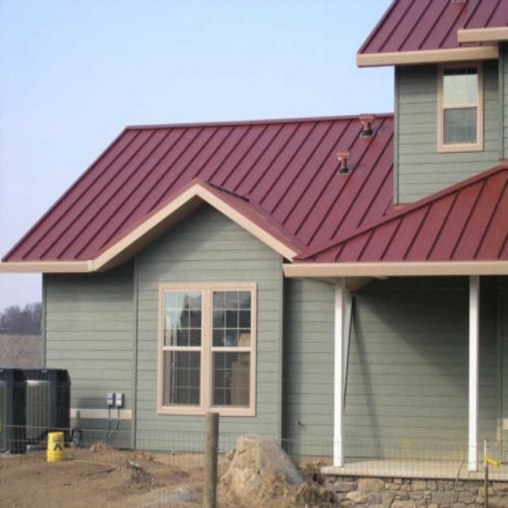 Brilliant Impressive Barn Metal Roofing #3 Houses With Red Metal Roof | That A Painting Of House With Red Roof Image