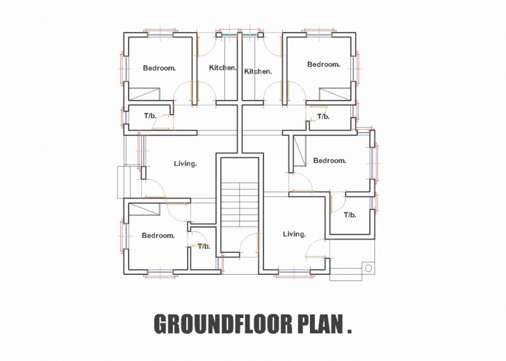 Brilliant Three Bedroom Ground Floor Plan Unique 3 Bedroom Flat Floor Plan In 3 Bedroom Flat Plan Drawing In Nigeria Photo