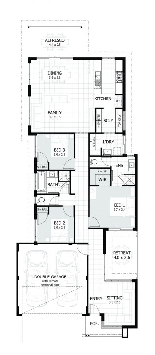 Classy 3 Bedroom House Plans &amp; Home Designs | Celebration Homes 3Bedroom House Design On A Plot Of Land Pic