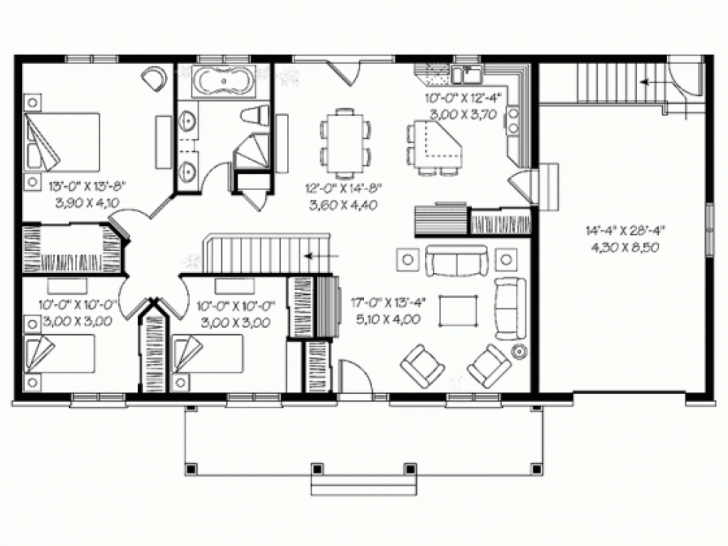 Classy 4 Bedroom Bungalow House Designs 4Bedroom Bungalow And The Floor Plan Pic
