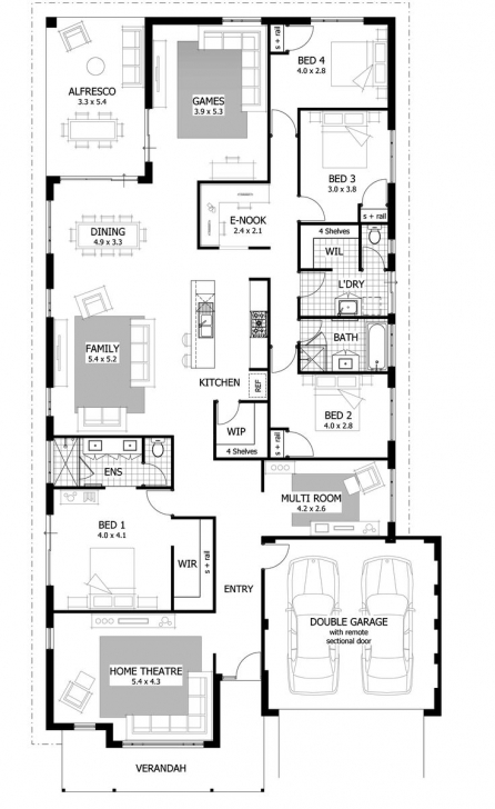 Classy Apartments. 4 Bedroom House Plans: Bedroom Floor Plans House Sbest Full House Plans In Limpopo Pic