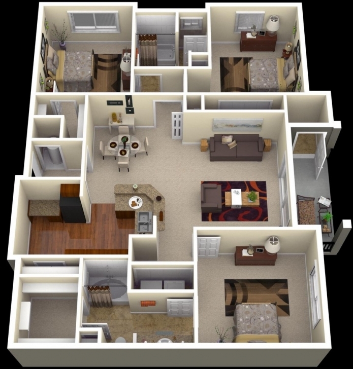 Classy Bed: 3 Bedroom Flat Plans 3 Bedroom Flat Plan Design Pic
