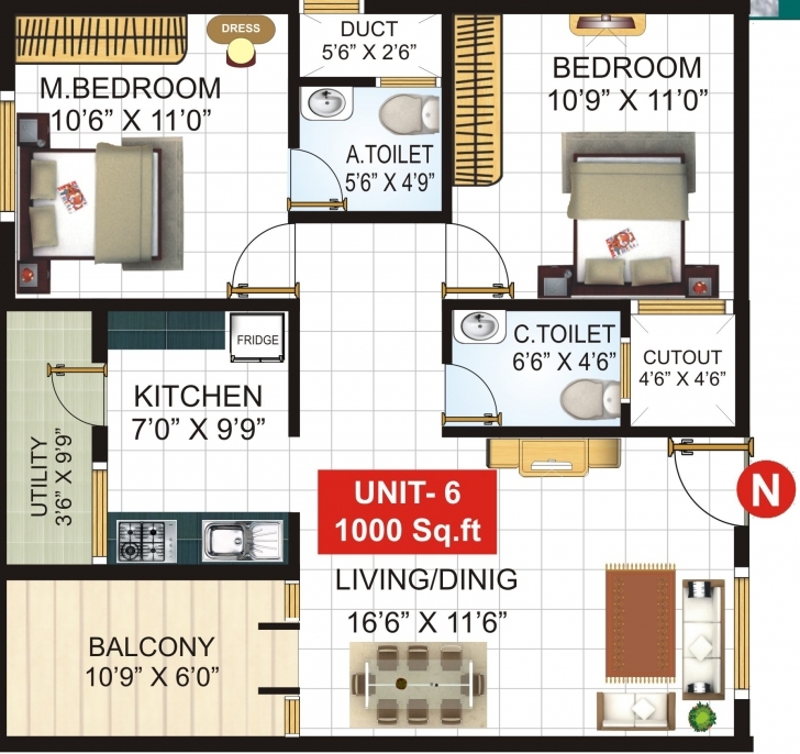 Classy Extraordinary Design Ideas 1000 Sq Ft House Plans In Chennai 5 Home 1000 Sq Ft Photo