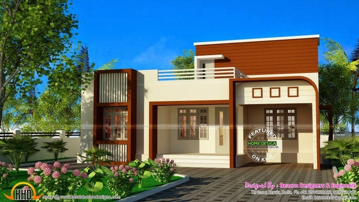 Classy Front Elevation Of Single Floor House Kerala 2018 And Enchanting Front Elevation Of Single Floor Home In India Picture