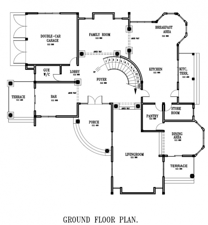 Classy Ghana House Plans Home Designs Ground Floor • Homes Plans - #20467 Ghana House Plan Pic
