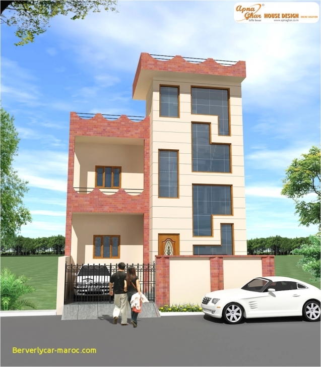 Classy Home Design 15 X 60 Elegant Duplex House Design Apnaghar House 15*60 House Images Photo