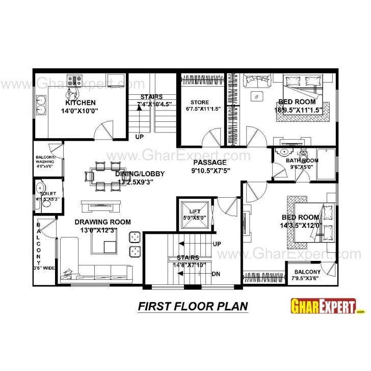 Classy House Plan For 40 Feet By 30 Feet Plot (Plot Size 133 Square Yards 40 Feet By 30 Feet House Plans Pic
