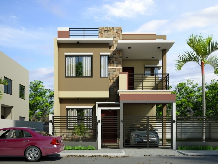 Classy Modern Double Story House New 2 Storey Modern Small Houses With Gate Home Front Design Double Floor Photo