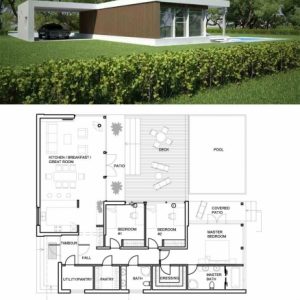 Modern House Floor Plan And Elevation
