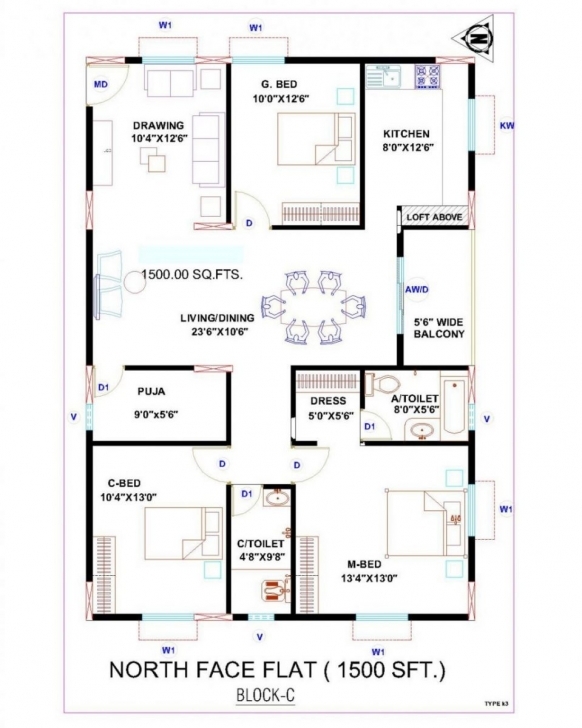 Classy South Facing House Vastu Plan - Gebrichmond 30X45 House Plan South Facing Image