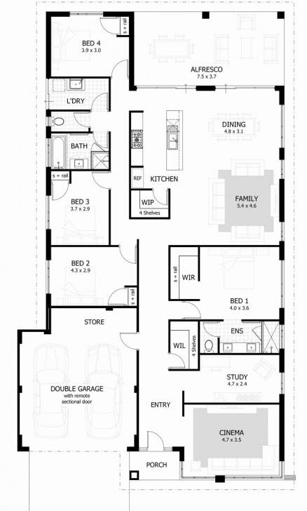 Cool 50 Unique Stock 3 Bedroom House Plans On Half Plot Of Land - Home 3 Bedroom House Plan On Half Plot Of Land Picture