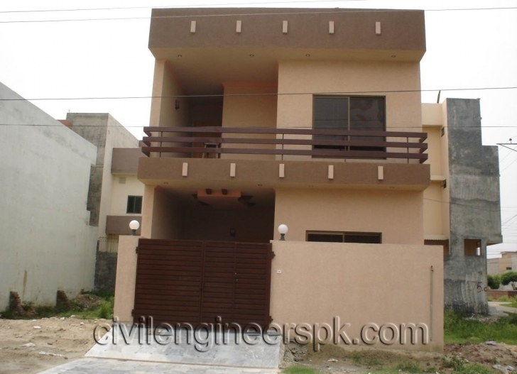 Cool Front Views - Civil Engineers Pk 3 Marla House Front Design Picture