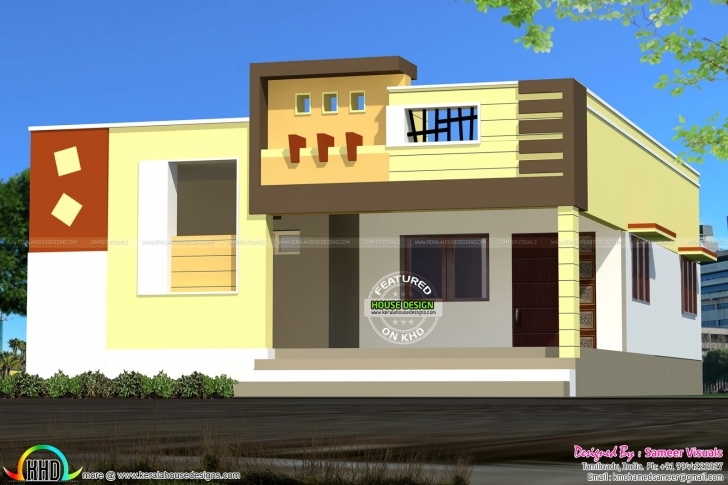 Cool Inspirations: Front Elevation Of Single Floor House Ideas And View Single House Elevation Designs Image