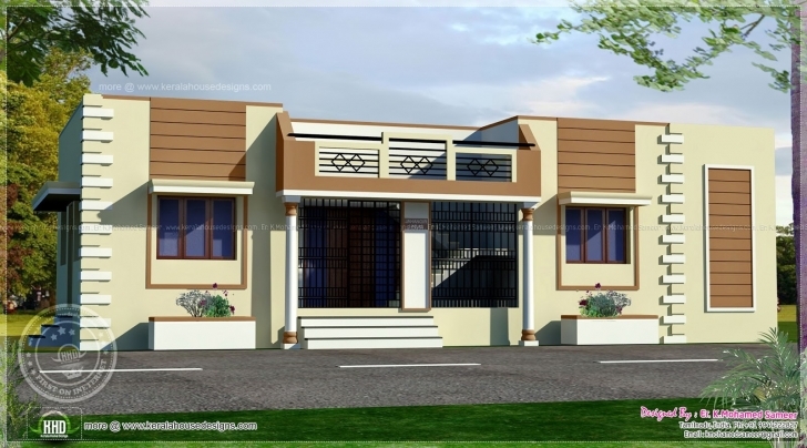 Cool Inspirations: Single Floor House Front View Designs Also Home Design Single House Front Design Picture