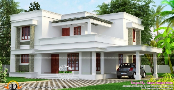 Cool Simple But Beautiful Flat Roof House Kerala Home Design Floor Beautiful Flat Roofed Houses Photo