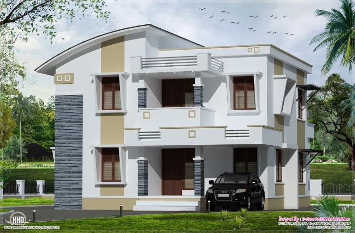 Cool Simple Flat Roof Home Design Feet House Plans - Building Plans Simple Flat Roofed Houses Image