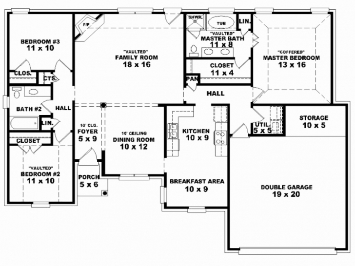 Cool Simple House Plans With Double Garage Awesome Ingenious Design Ideas Simple 4 Bedroom House Plans South Africa Picture