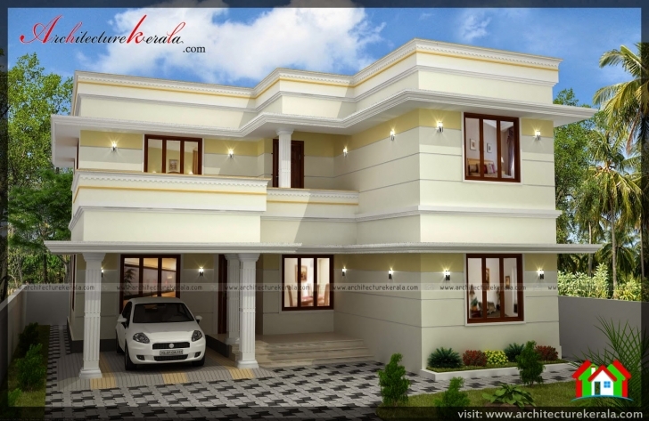 Cool Three Bedroom Two Storey House Plan - Architecture Kerala Double Storey House Plans In Kerala Photo