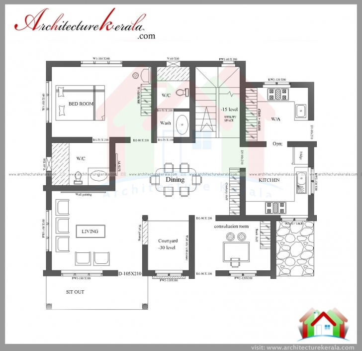 Exquisite 3 Bedroom House Plan Elevation - Homes Floor Plans Kerala House Plans And Elevations 1200 Sq Ft Image