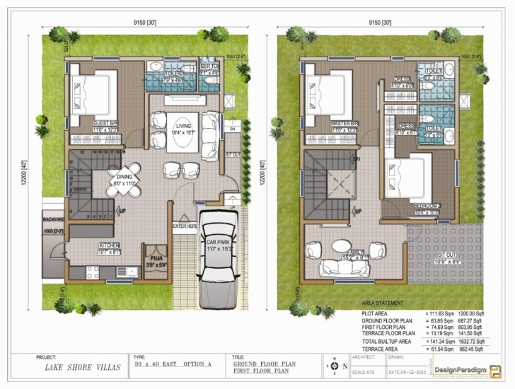 Exquisite 30 40 Site Duplex House Plan - Homes Floor Plans 30 40 Duplex House Plans With Car Parking East Facing Picture