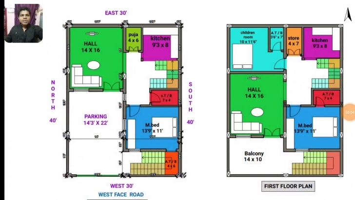 Exquisite 30 × 40 West Face House Plan Map Naksha Walk Through In 3D - Youtube Map Of House 53*53 Image
