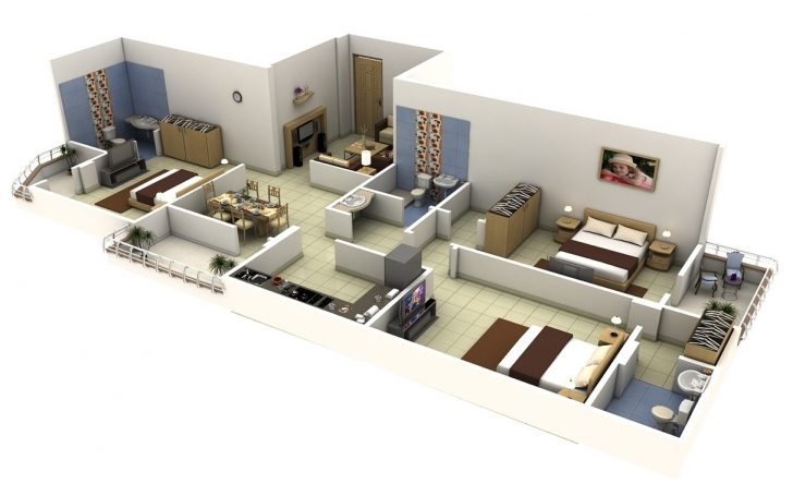 Exquisite Captivating 3 Bedroom House Floor Plans Pdf Photo Design Ideas Simple One Story 3 Bedroom 3D House Plans Photo