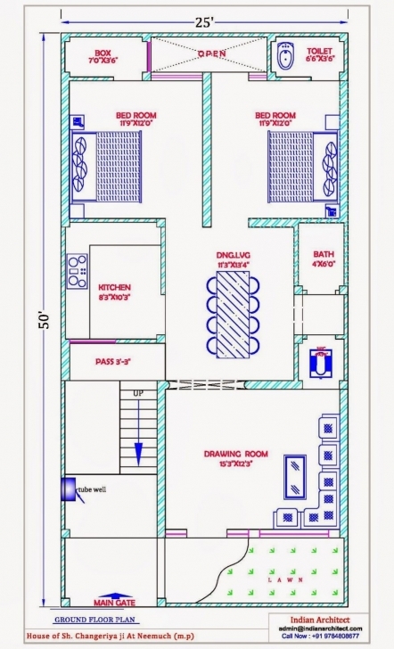 Exquisite Floor Plan Plans Modern House Map Design D X Sq Feet Throughout 25 House Map Design 25*50 Ground Floor Pic