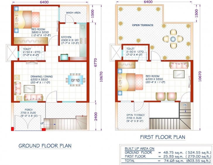 Exquisite House Plan 1200 Sq Ft House Plans With Car Parking Home Act House 20*35 Duplex House Plan Pic