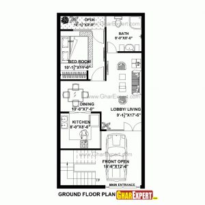 22*40 House Plan 3D