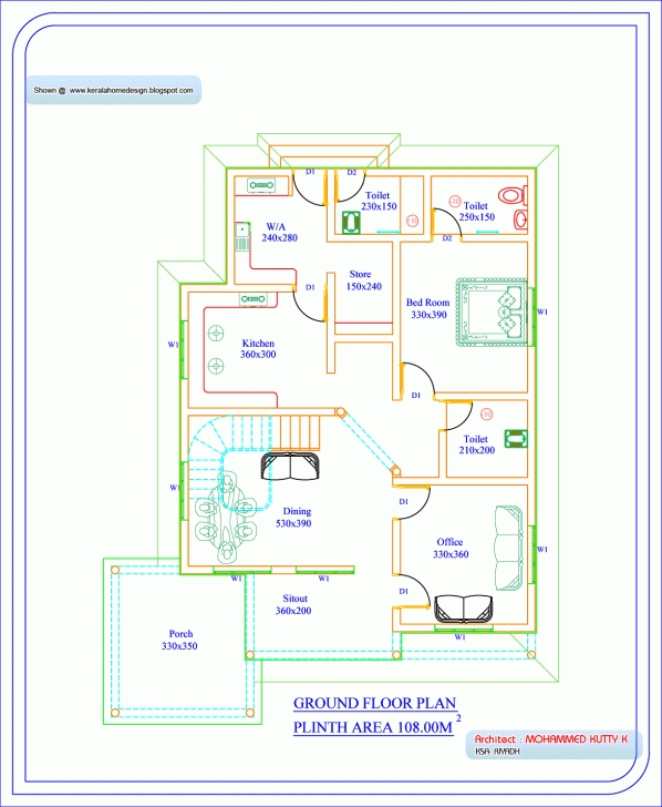 Exquisite House Plan Kerala Home Plan And Elevation 1969 Sq. Ft. | Home Kerala Home Plan And Elevation 1000 Sq Ft Pic