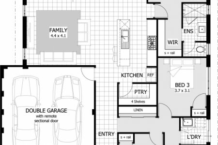 3 Bedroom House Plans With Double Garage Australia