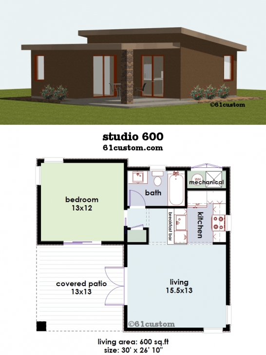 Exquisite Studio600: Small House Plan | Small House Plans, Smallest House And Small House Plans Image