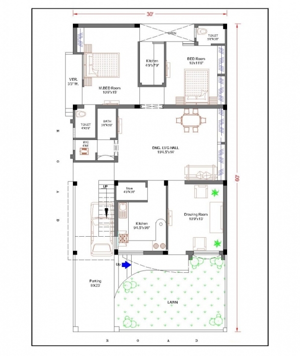 Fantastic 16 X 60 House Plans - Modern Hd House Map Design 15*60 Pic