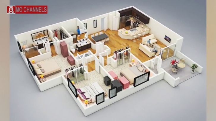 Fantastic Best 30 Home Design With 3 Bedroom Floor Plans Ideas - Youtube 3 Bedroom Building Plan Design Pic