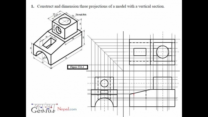 Fantastic Engineering Drawing Tutorials / Orthographic Drawing With Vertical How To Draw One Stop Solution Photo