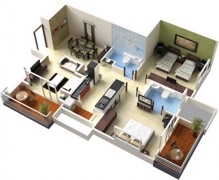 Fantastic Home Design: Stunning D Home Plan House Plans Designs 3D House Plan Images Free Image