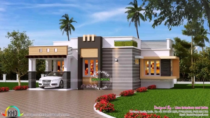 Fantastic Single Floor Home Front Design In Kerala - Youtube Single Floor Home Front Design In Kerala Image