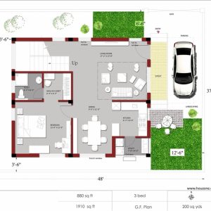 Indian House Plans For 1500 Square Feet East Facing