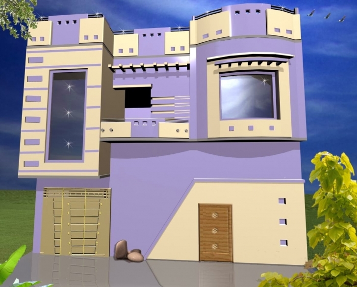 Fascinating 3 Marla House Plan Drawing ____Beautiful Front Elevation 3 Marla House Front Design Pic