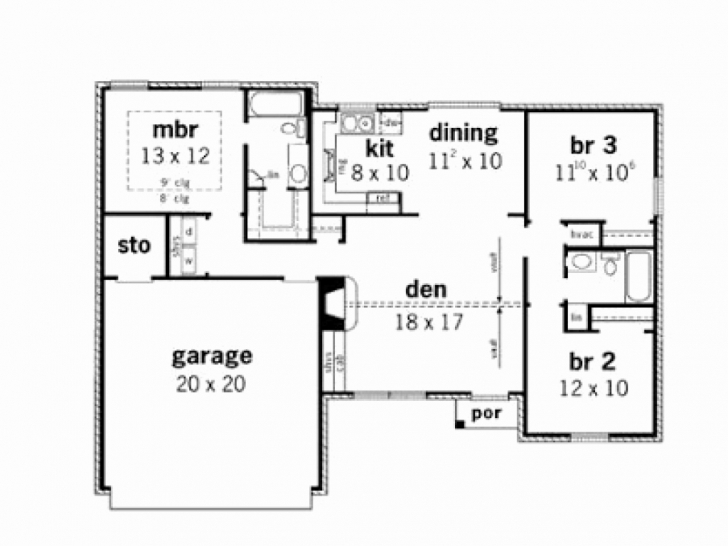 Fascinating A Simple Three Bedroom House Plan Awesome Simple Small House Floor Simple House Plan With 3 Bedrooms And Garage Photo