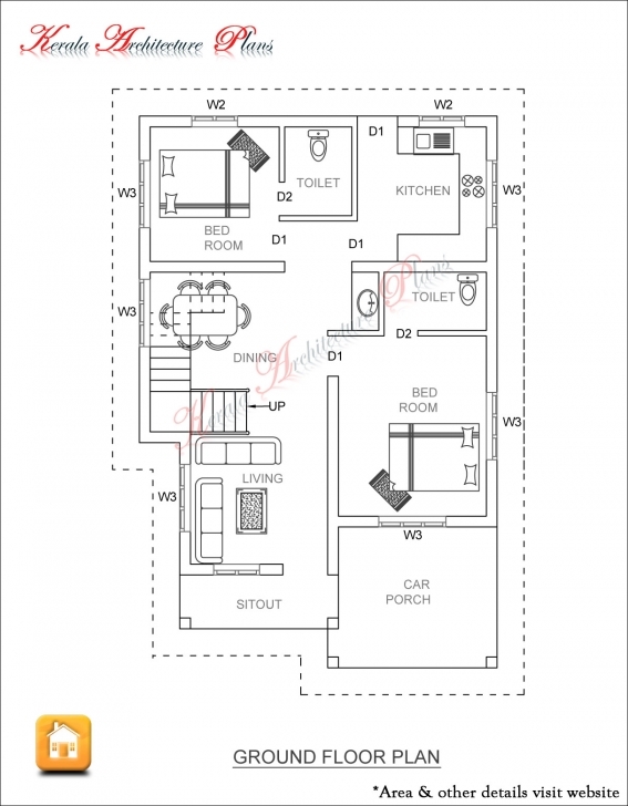 Good 3 Bed Room 1500 Square Feet House Plan - Architecture Kerala 1500 Sq Ft House Plans Kerala Style Pic