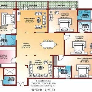 Floor Plan Of Four Bedroom Flat