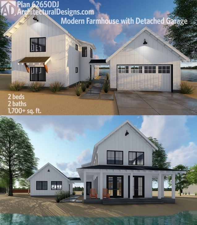 Good Plan 62650Dj: Modern Farmhouse Plan With 2 Beds And Semi-Detached Modern Farmhouse Plans With Pictures Image