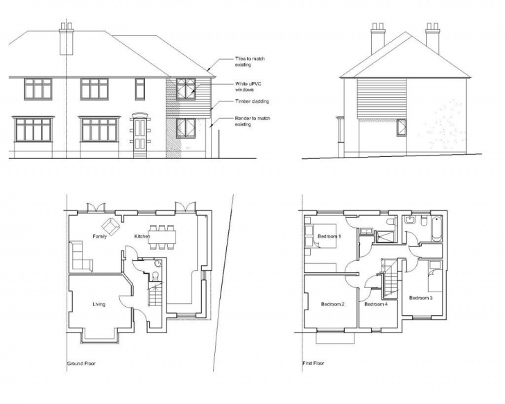 Good Semi Detached Extension Layout Ideas - Google Search | England Semi Detach Bungalow Plan And Elevation Image