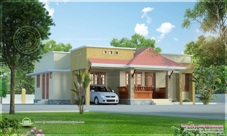Good Small Kerala Style Beautiful House Rendering Home Design - Building Small House Model Kerala Pic