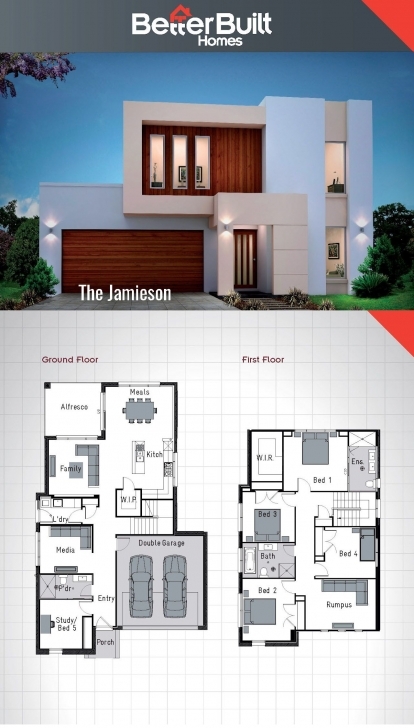 Good The Jamieson: Double Storey House Design. 250 Sq.m – 10.9M X 16.6M Half Plot Double Floor Plan Picture